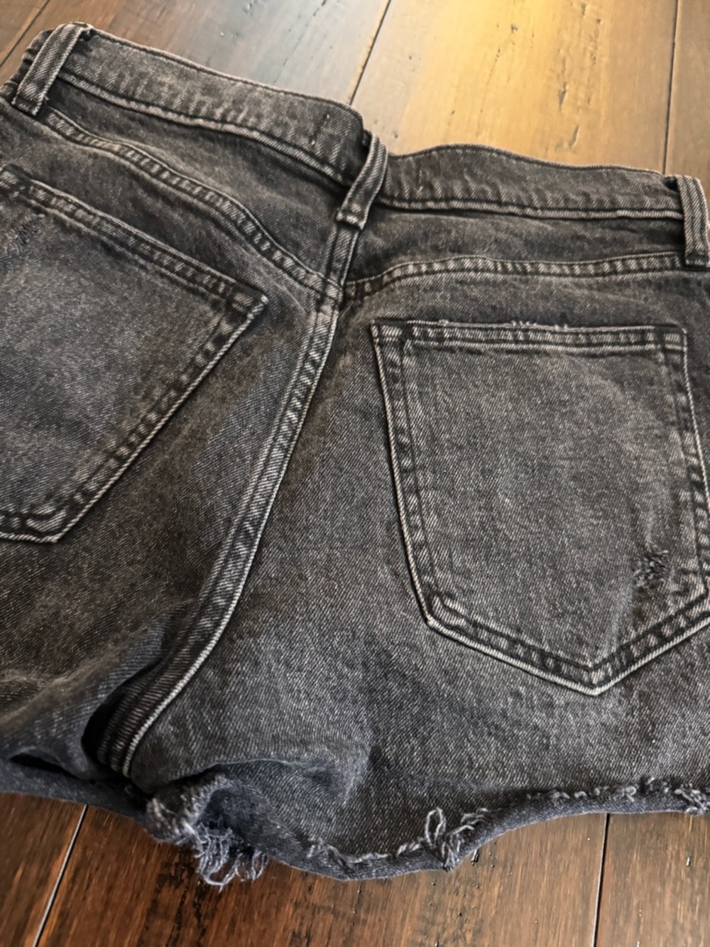 Abercrombie Black Denim Cutoff Shorts - Picture 6 of 6